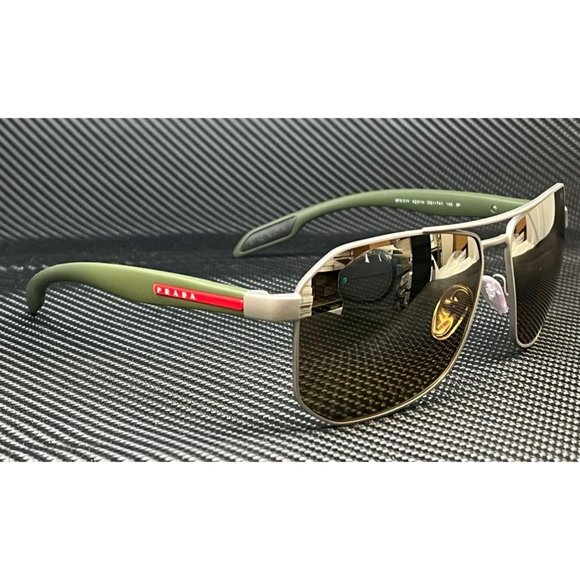 Prada Green Men's Polarized Matte Sunglasses - Picture 3 of 5